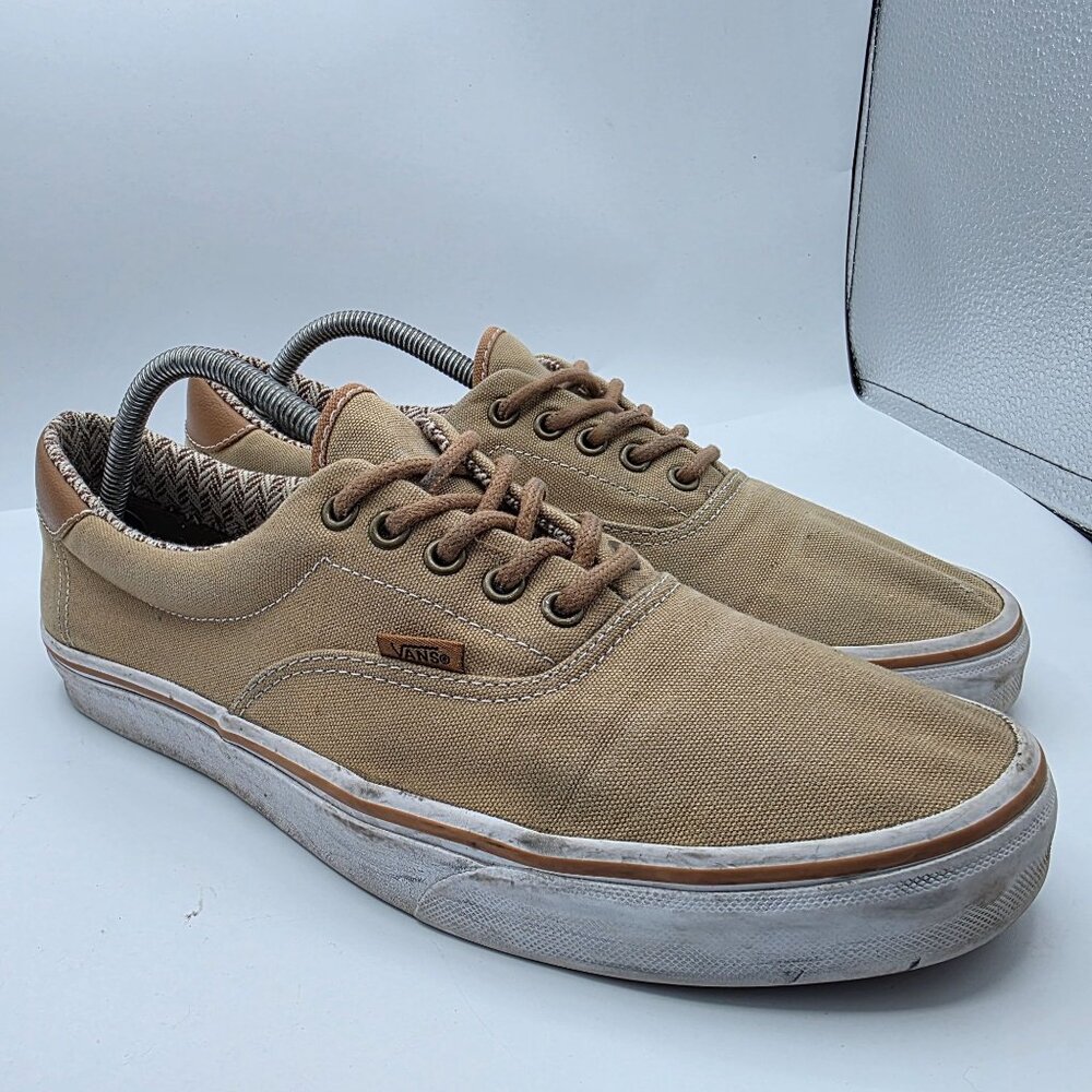 Vans Era 59 C&L Mens Size 11.5 Khaki Chevron Sneaker Shoes Casual Outdoors